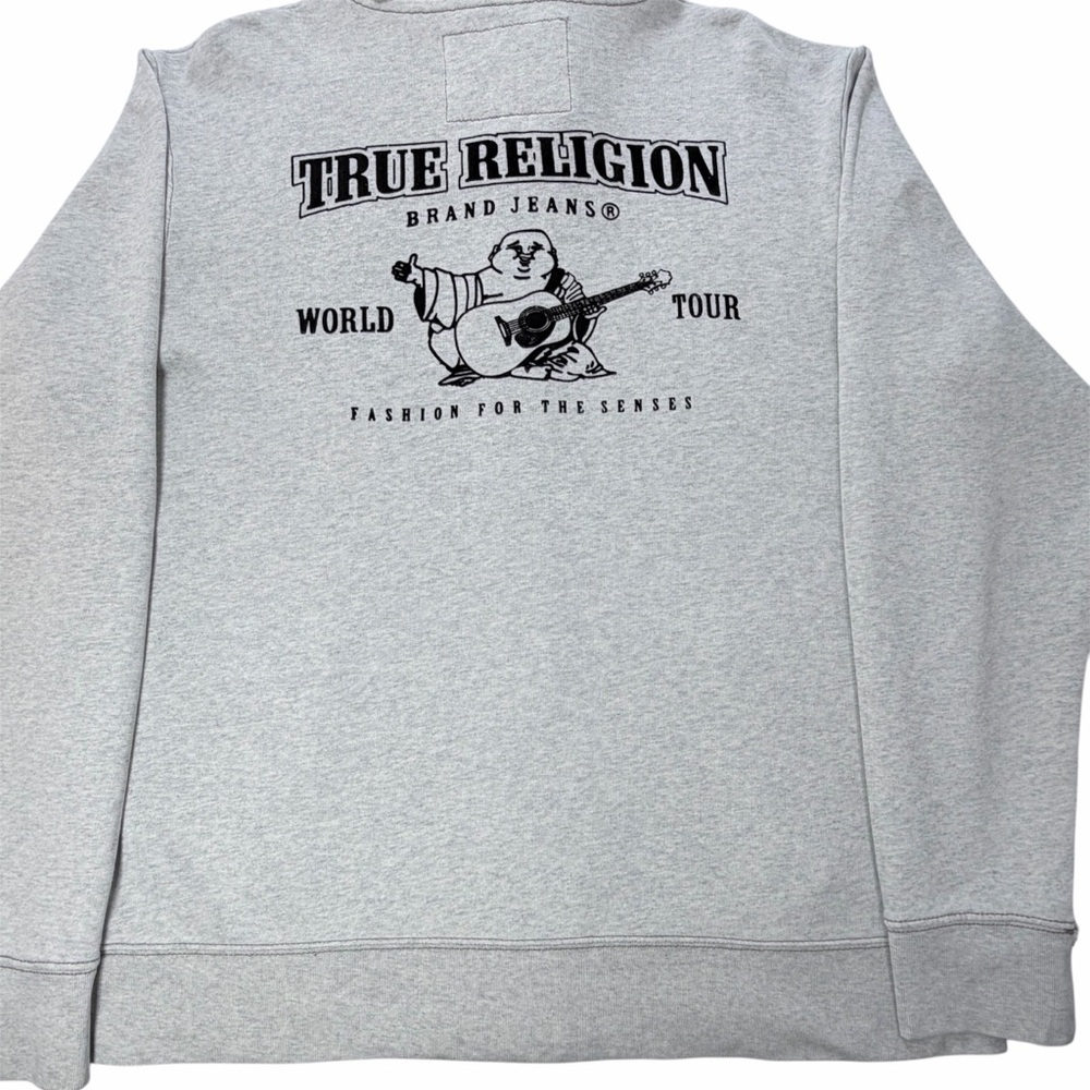 True Religion Classic Logo Front Zip Hoodie Size 2XL Men's - Picture 9 of 16